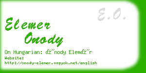 elemer onody business card